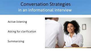 Conversation Strategies for Informational Interviews