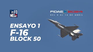 FIDAE 2024: Ensayo F 16 Fighting Falcon Block 50 de la Fuerza Aérea de Chile