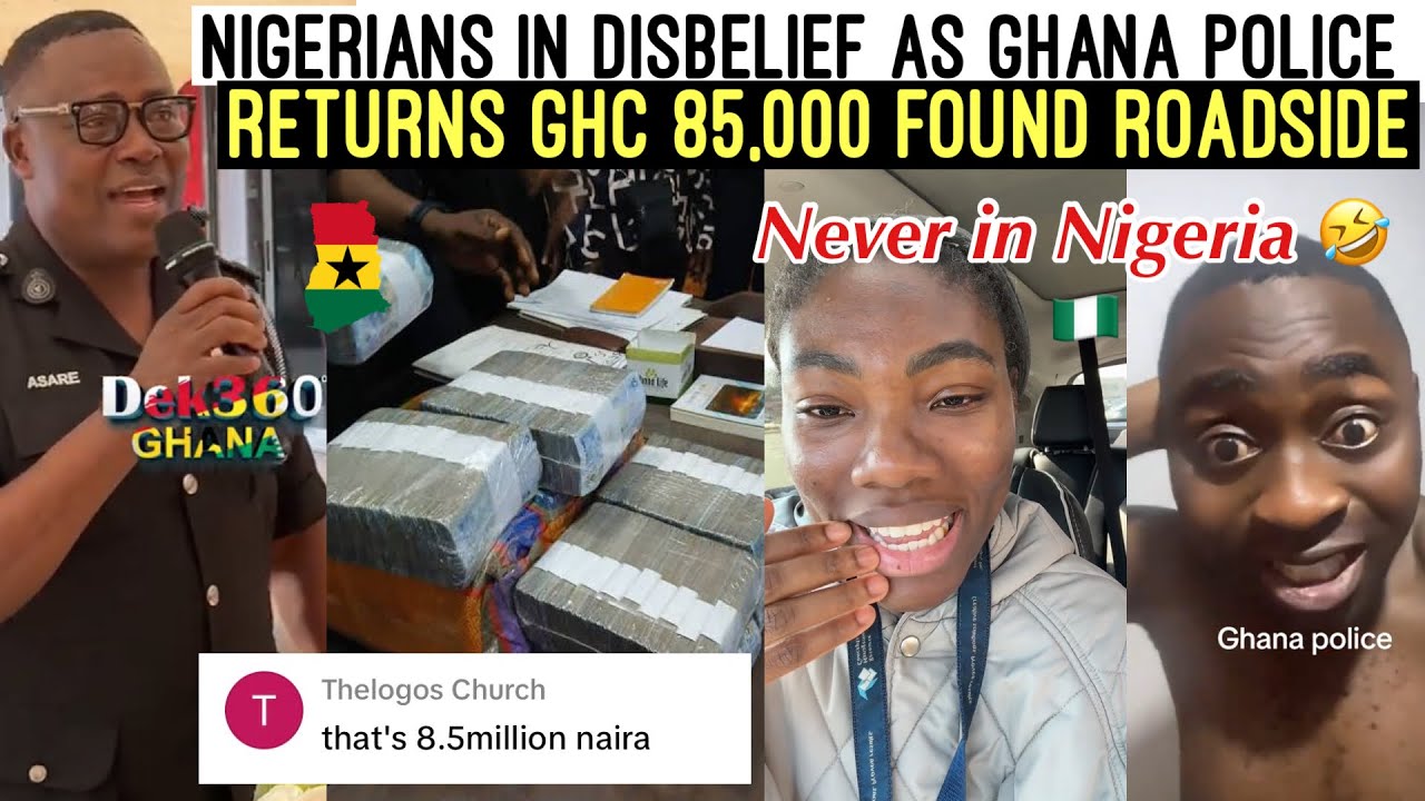 OMG‼️😱 NIGERIANS IN DISBELIEF AS GHANA POLICE RETURNS GHC 85000 FOUND BY THE ROADSIDE IN ACCRA 