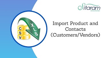 Import Partners(Customers and Vendors) and Products Using Excel and CSV