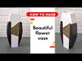 Diy flower vase making with white cement