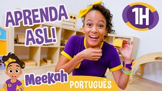 🟪 Meekah Aprende Linguagem de Sinais! 🟪 | 1 HORA DA MEEKAH BRASIL! | Vídeos Educativos em Português