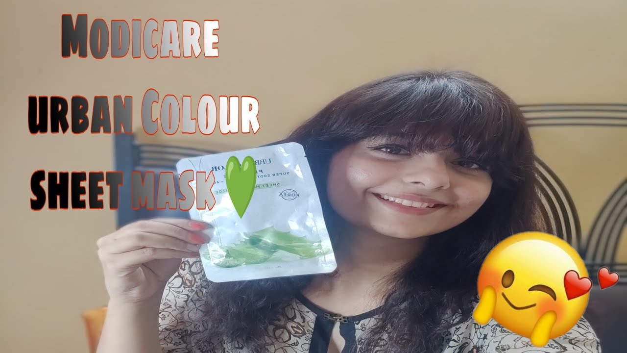 Modicare Urban Colour face sheet masks 💚🍭 Radha modicare modicare
