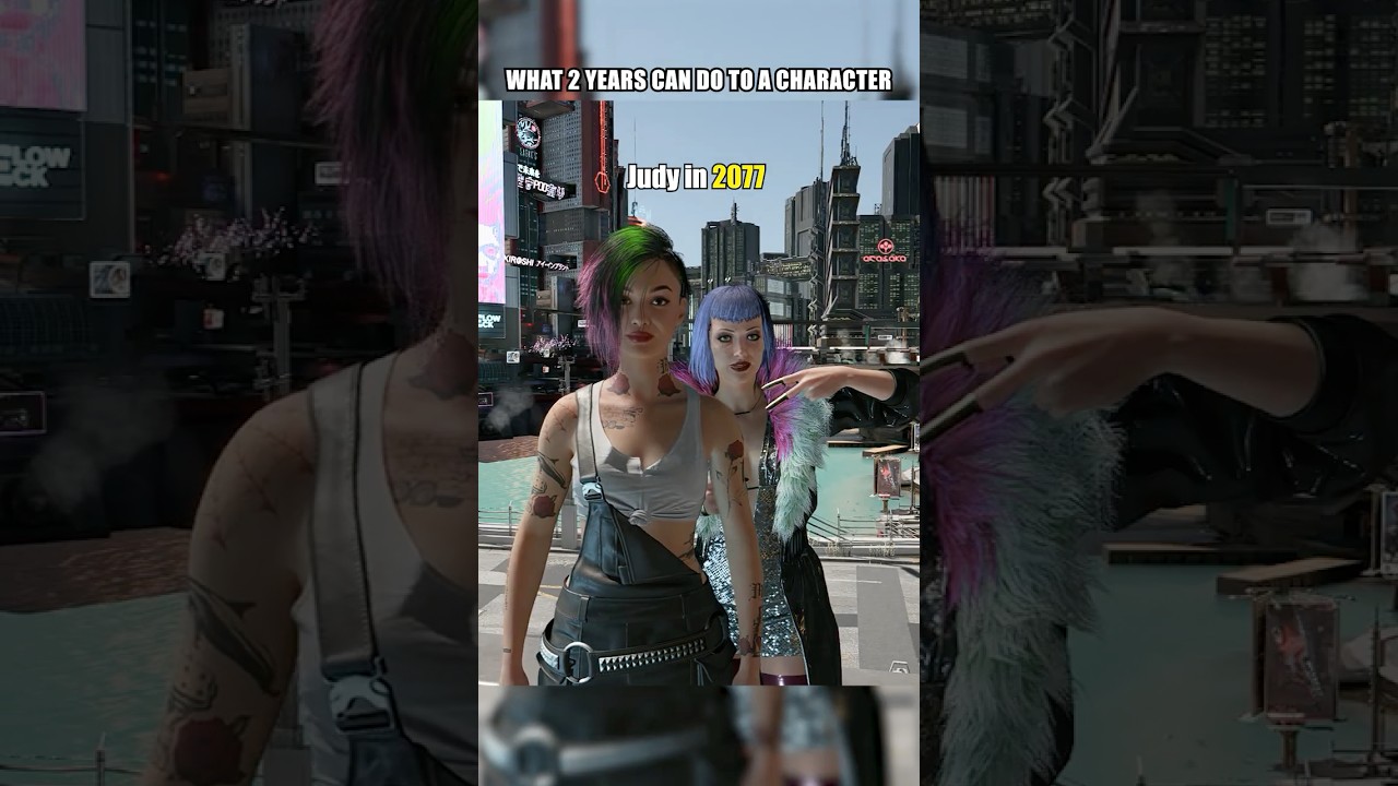 What 2 years can do to characters #cyberpunk2077 #shorts