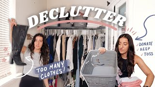 DECLUTTERING my *entire* CLOSET (MAKEOVER part one) | organizing tips for small spaces