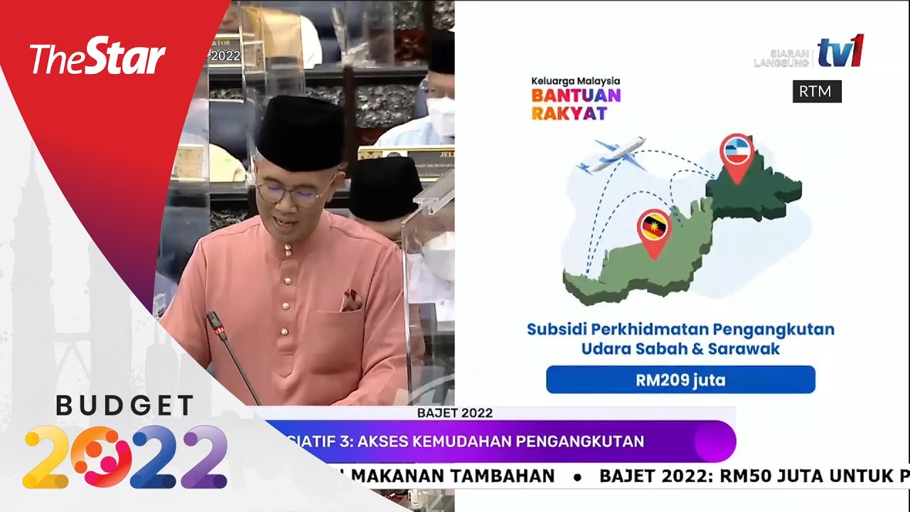 Budget 2022 Sabah Sarawak To Get Higher Allocation Of Rm9 8bil Youtube