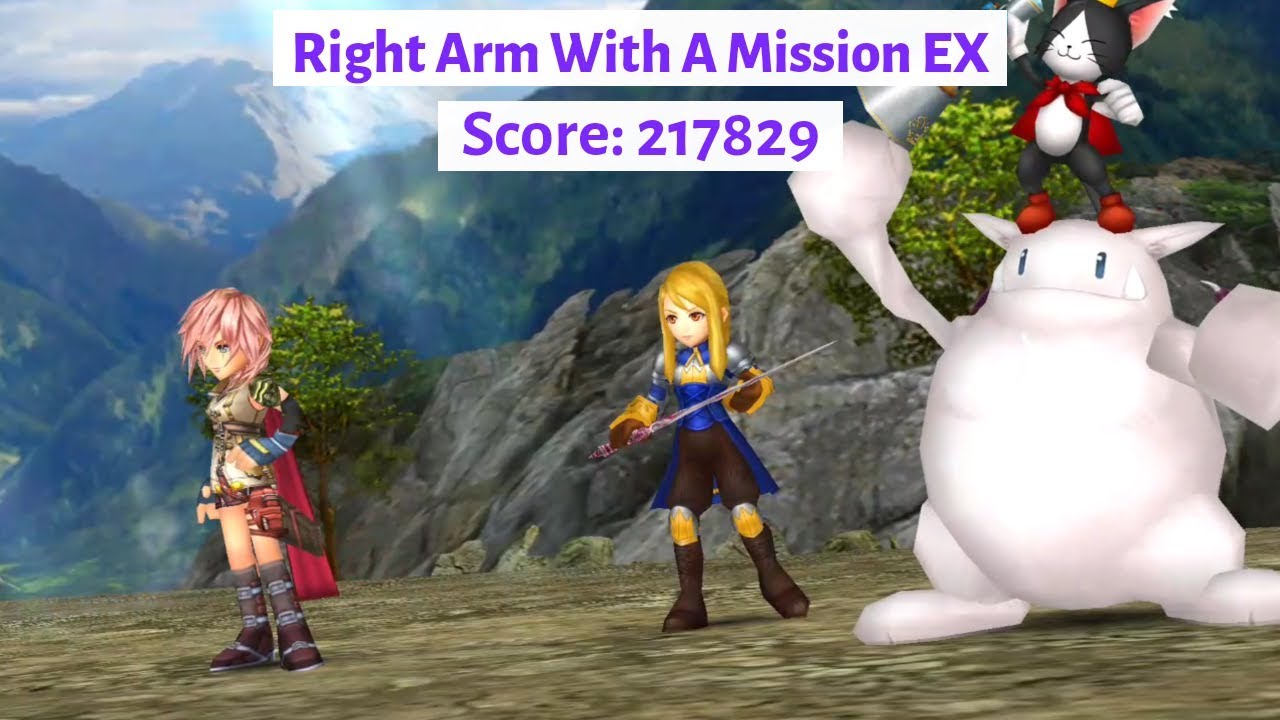 [DFFOO GL] Right Arm With A Mission EX - Lightning/Agrias/Cait - Score: 217829