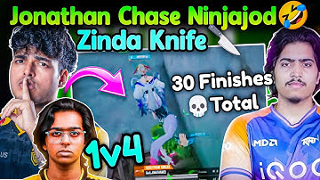 Jonathan Zinda Knife Ninjajod🔪 Spower 1v4 Vasista🤯 [POV] GodLike 30 Finishes Total🥵