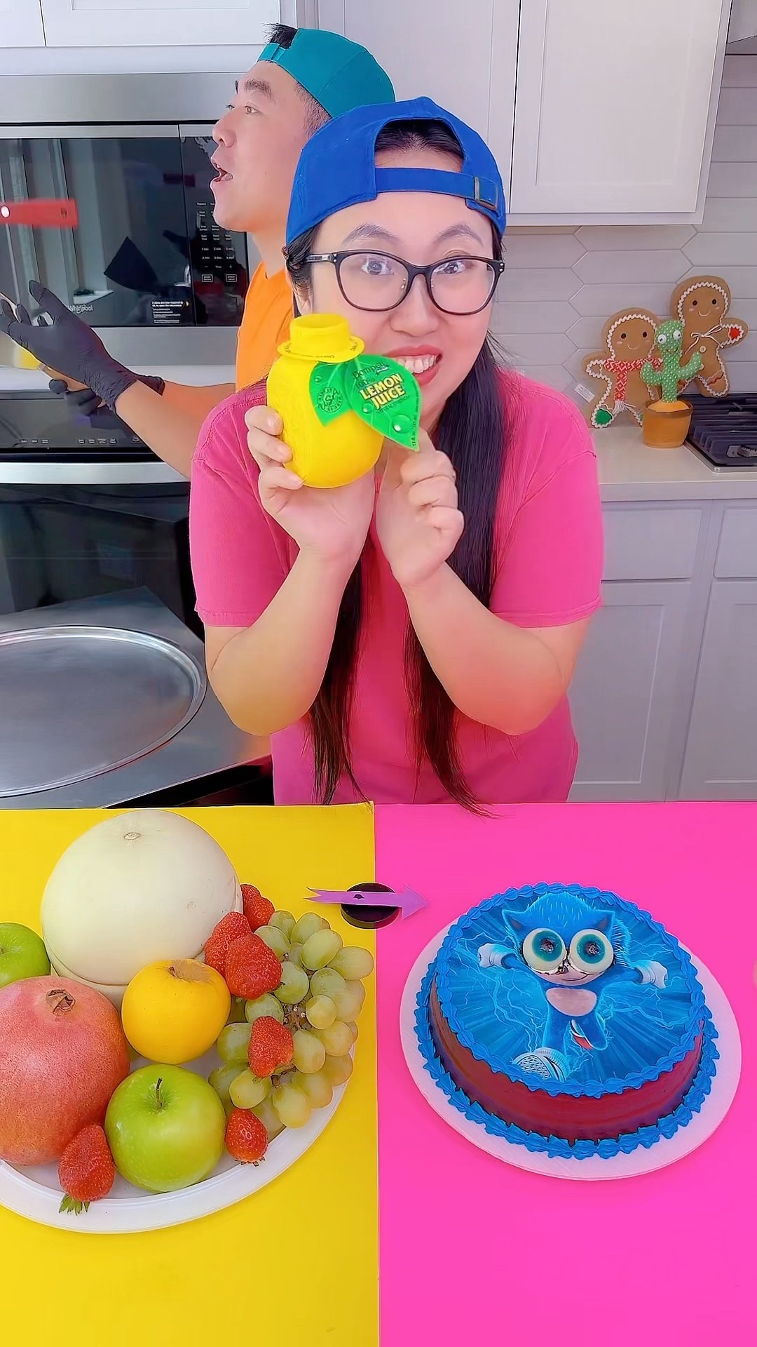 Sonic chocolate cake vs Fruits ice cream challenge!? #funny #shorts by Ethan Funny Family