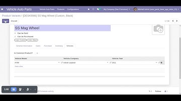 Auto Parts Base Odoo App