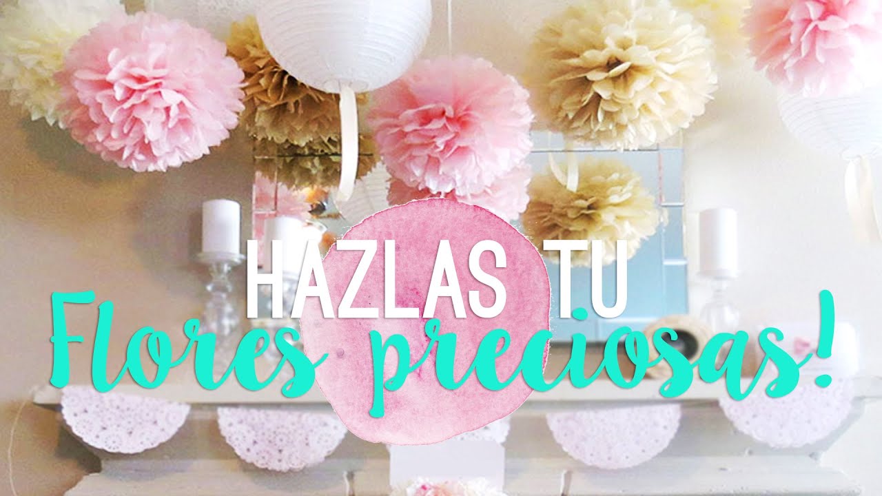 Flores de papel crepé – Decora tu Fiesta