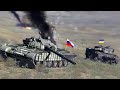 Russian Tank Column destroyed by Ukranian Leopard 2-A4 tank in Avdivka - ARMA 3