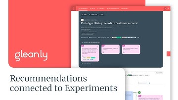 Gleanly feature: Recommendations connected to Experiments