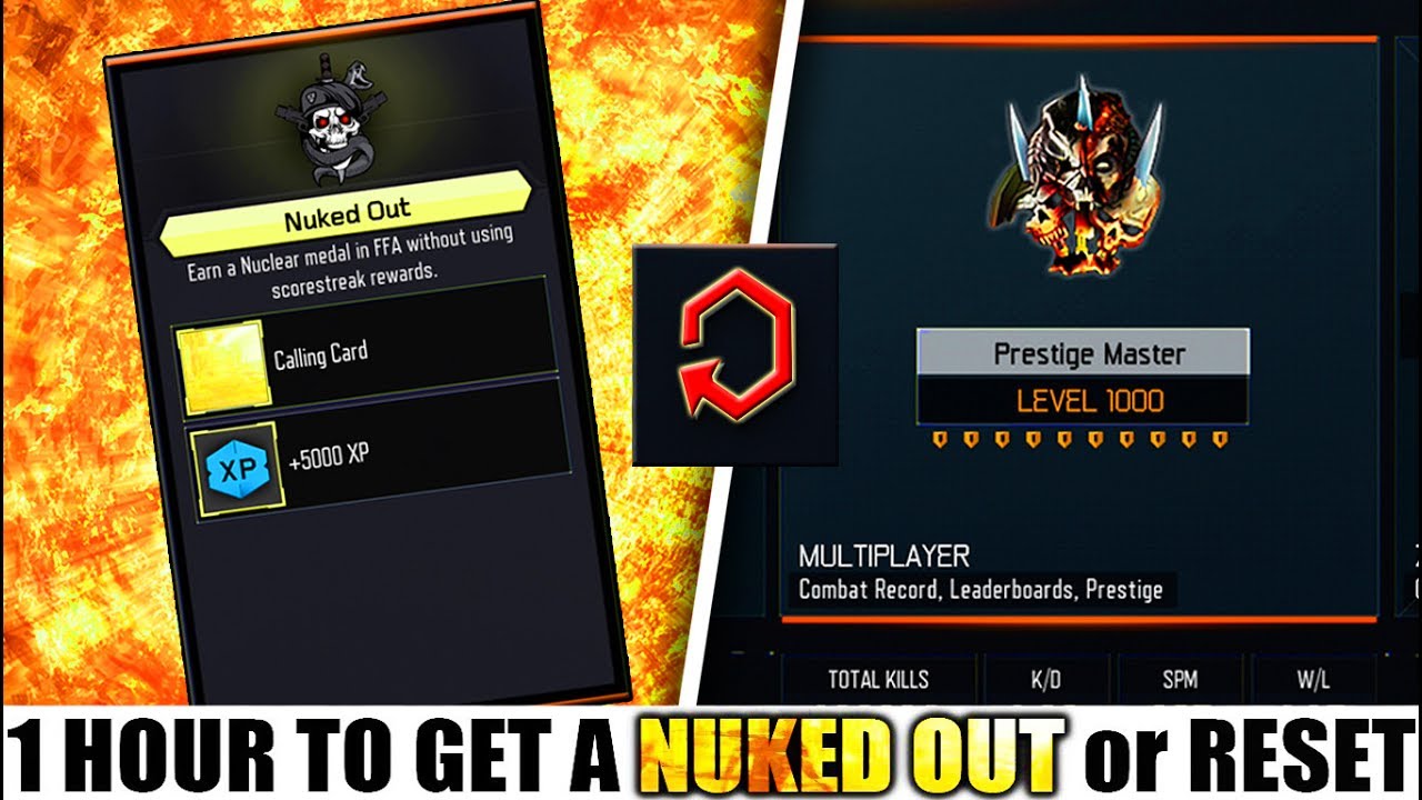 1 HOUR TO GET 2 NUKED OUTS OR I... RESET LEVEL 1000 STATS!