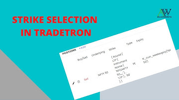 STRIKE SLECTION WAYS IN TRADETRON