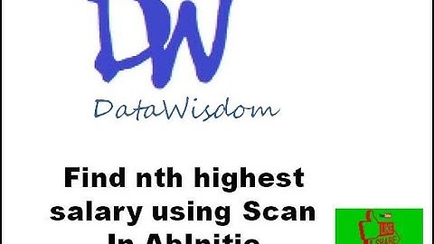 Scan | AbInitio | how to find nth highest salary in abinitio using scan