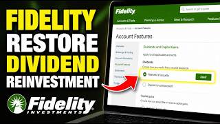 How to restore dividend reinvestment strategy using Fidelity - Step By Step