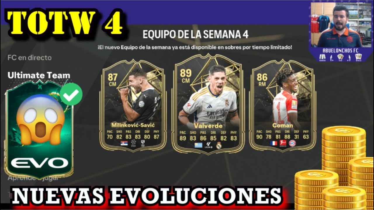 NUEVAS EVOLUCIONES DISPONIBLES 😲👏🏻 Llega el TOTW4 con VALVERDE, COMAN, GIROUD DE PORTERO,...