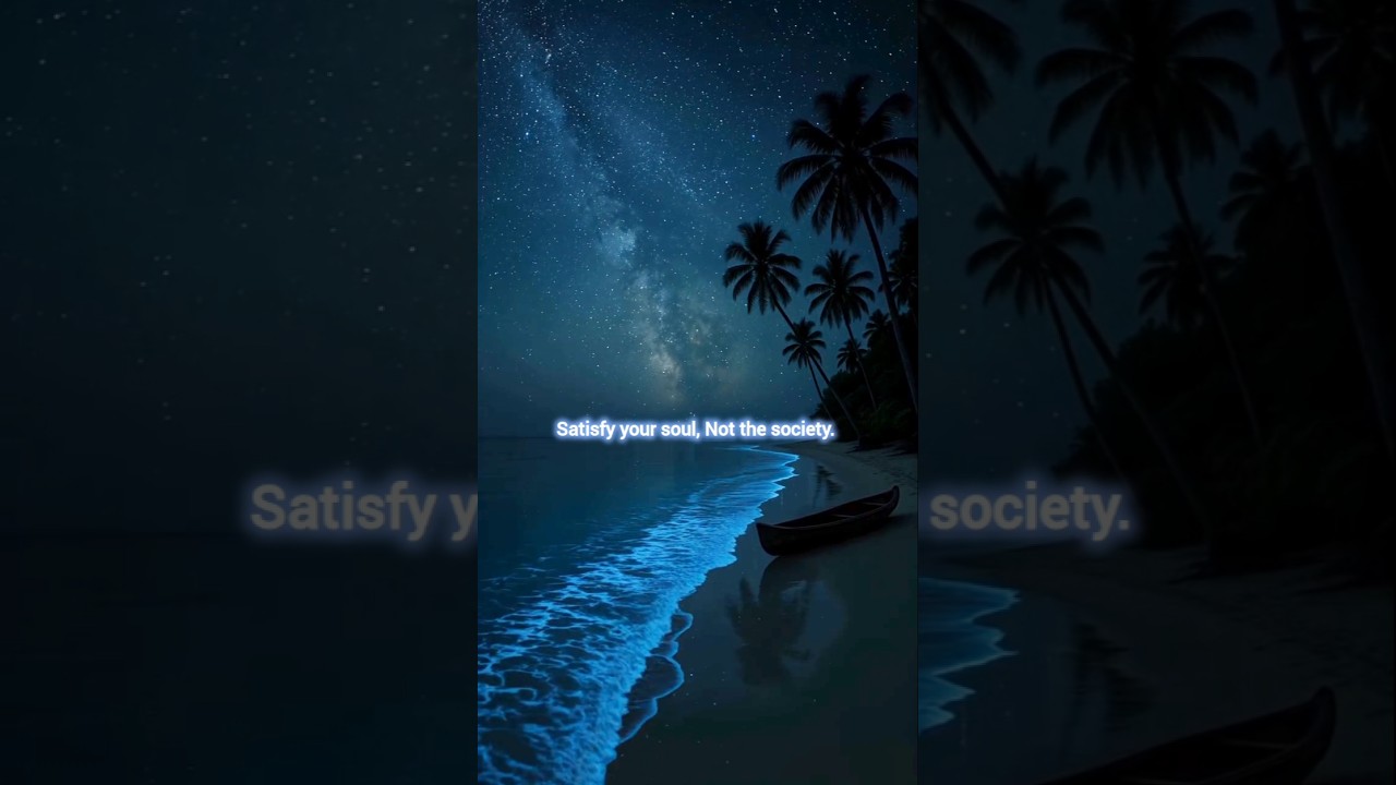 Satisfy your soul, Not the society✨ 
