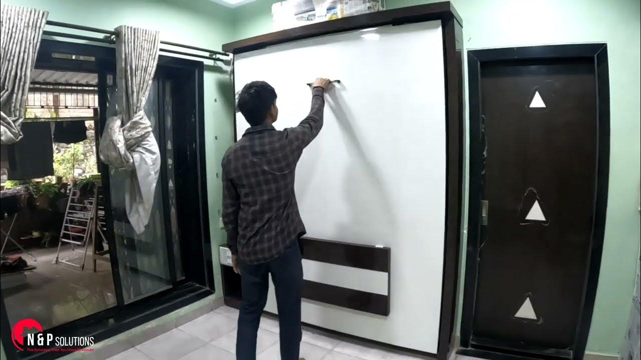 Wall Mounted Bed With Folding Study Table Murphy Bed Wall Bed