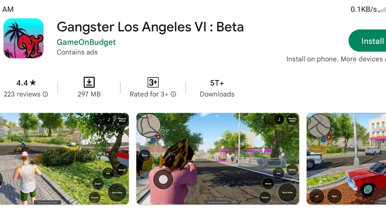 New GTA VI Like Fanmade - Gangster Los Angeles VI : Beta for Android Gameplay 2024