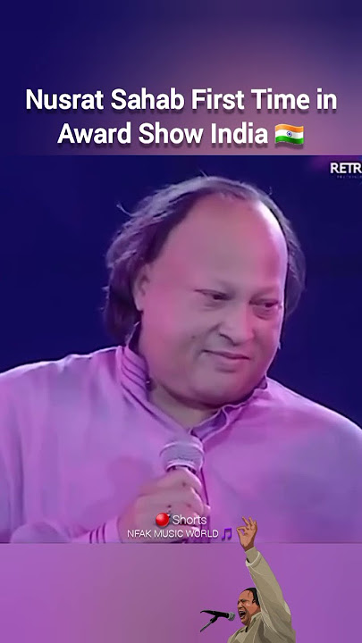 Nusrat Sahab In Award Show India 🇮🇳 - Award goes to Amir Khan #trending #nfak #qawwali #shorts