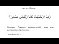 &quot;Господи! Помилуй их, ведь они растили меня ребенком&quot; дуа из Корана 17:24