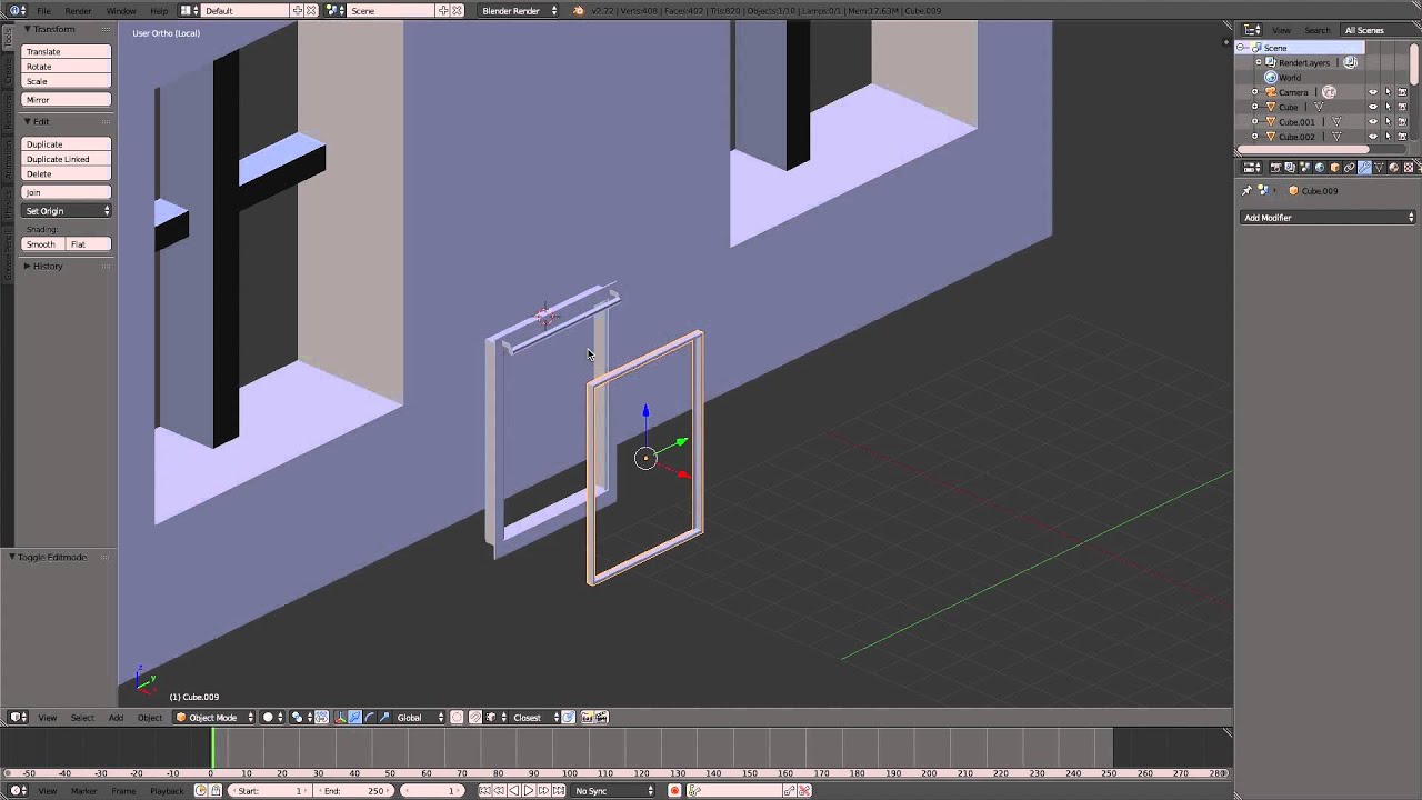 Blender Time-lapse Video - Modern Interior - Part 1 :: Modeling - YouTube