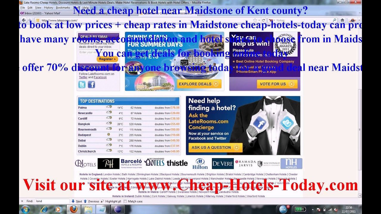 Late Rooms Maidstone and Last Minute Hotels Maidstone