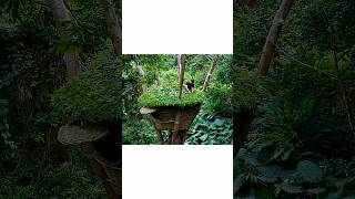 Built a Cozy Vine House on a Tree #shorts #survival #bushcraft #survivalskills #shortsfeed #shelter