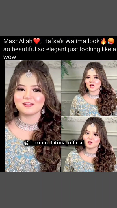 Hafsa sahher valima look so pretty and gourjeus #viral #shortsvideo