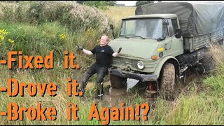 Unimog 416 -  Fixed the steering! - Then broke the wheel!?