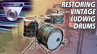 Vintage Ludwig drums restored to mint condition