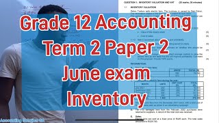 Grade 12 Accounting Term 2 DBE Exam Paper 2 | Inventory Valuation screenshot 5