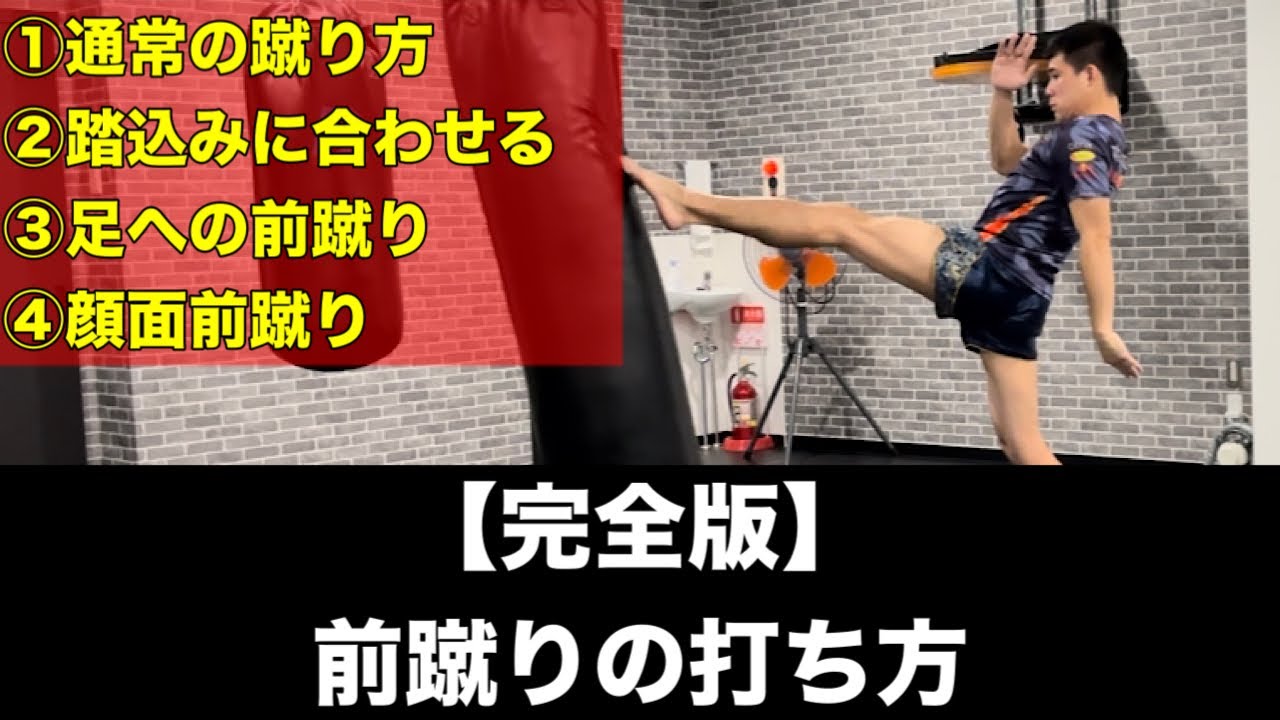 【完全版】前蹴りを最も効果的に使う方法！~足への前蹴りや、顔面前蹴りを実戦で使う方法まで~