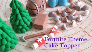 Fortnite theme cake topper