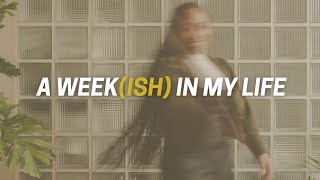 A WEEK(ISH) IN MY LIFE | Let's catch up! Content shoot. DIY photo backdrop
