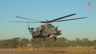 Mi-28 Attack Helicopter In Action