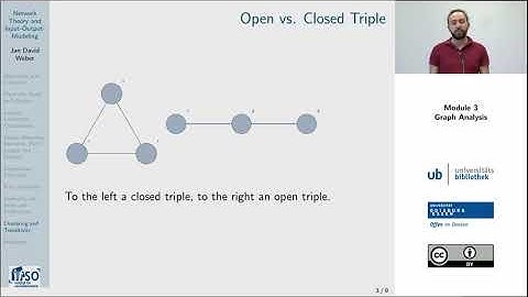 Network Theory & I/O Modeling | Module 3.8 – Graph Analysis: Clustering and Transitivity
