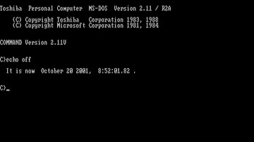Toshiba T1000 (MS-DOS 2.11)