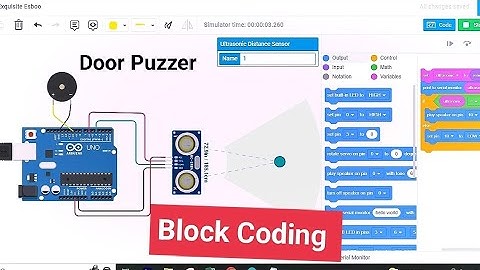 Tinkercad Arduino Project : Door Buzzer using Ultrasonic Sensor
