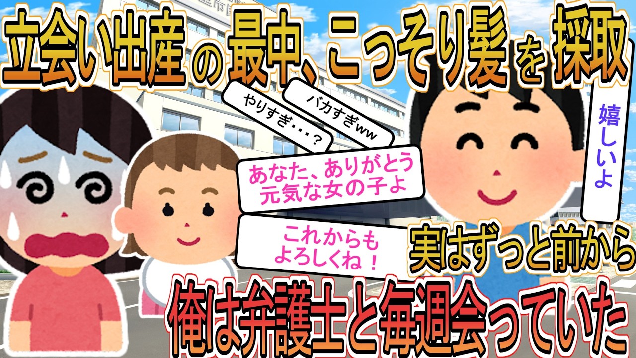 【2ch】【修羅場】出産立会いの最中、こっそり髪を一本もらった俺→ＤＮＡ鑑定の結果が出る前から、俺は弁護士と毎週会っていた【ゆっくり解説】