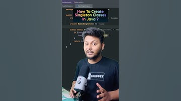 Singleton Classes In Java #java #javaframework #coding #programming