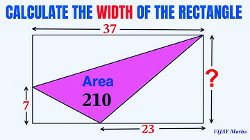 Math Olympiad l Find the Width of the Rectangle l  Important Geometry skills explained