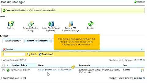 How to use the Backup Manager in Plesk