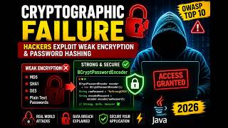 Cryptographic Failure 🔐 | Hackers Exploit Weak Encryption & Password Hashing | Java | 2026