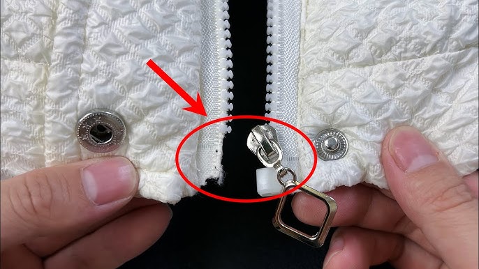 How to Repair Broken Zipper Slider on Jacket DIY Easy Way to Fix Broken  Zipper Bottom Stop Tutorial 