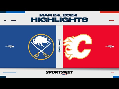 NHL Highlights | Sabres vs. Flames - March 24, 2024