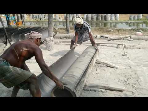 cement pipe making | Cement Pipes Manufacturing Process | Concrete Pipe Manufacturing