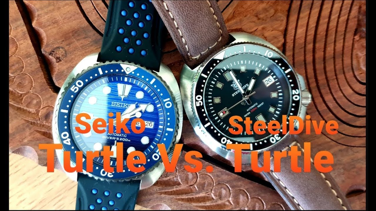 Seiko Turtle Vs. SteelDive Turtle 6105 - Comparison | The Watcher - YouTube